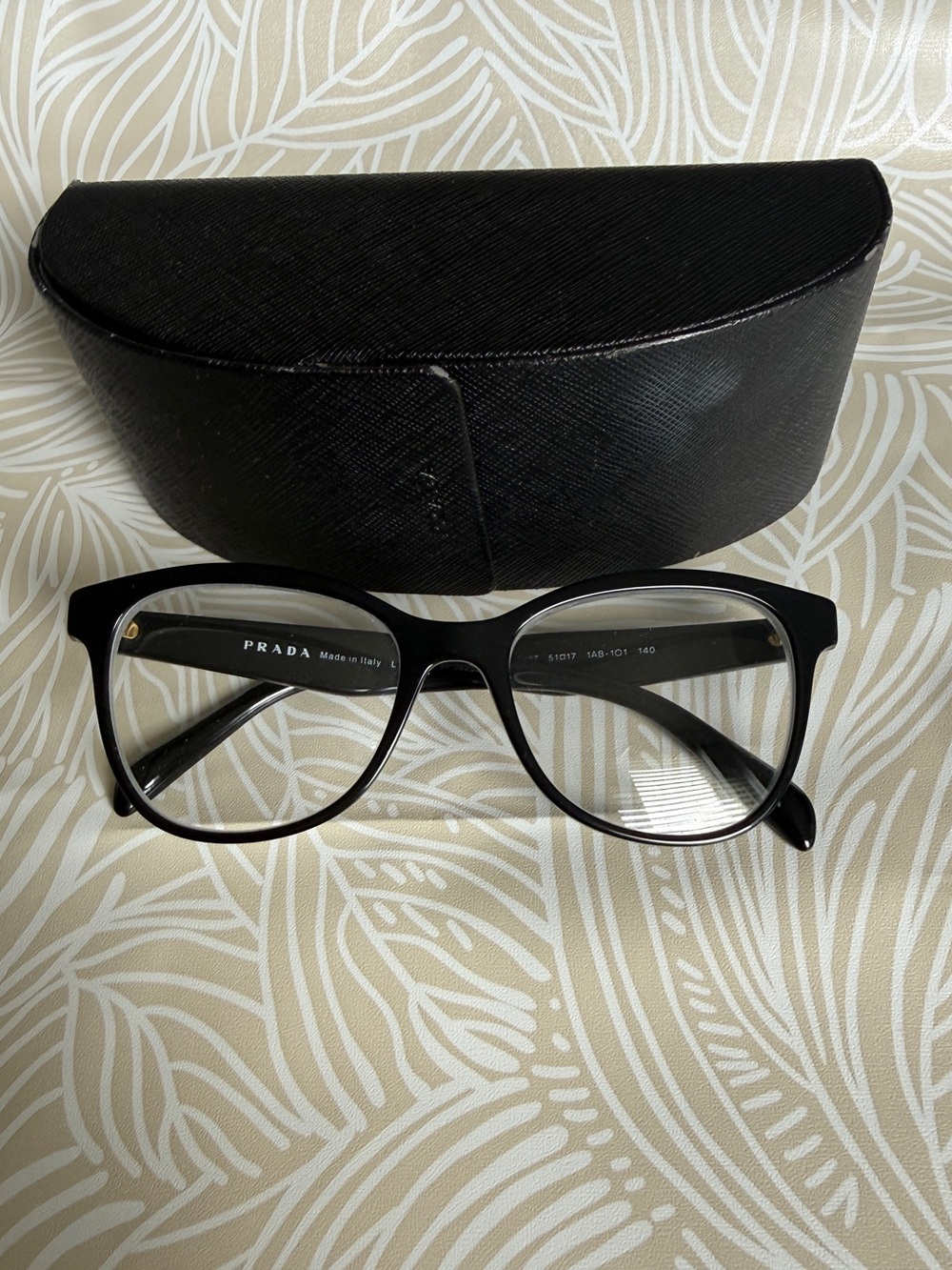 Prada Black Cat Eye Eyeglass Frames w/ Case